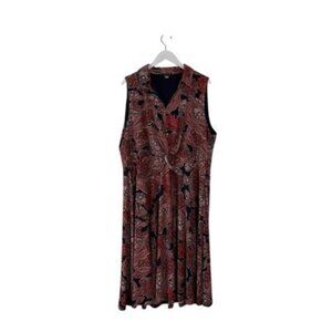 Tommy Hilfiger Paisley Midi Dress Plus Size 20W